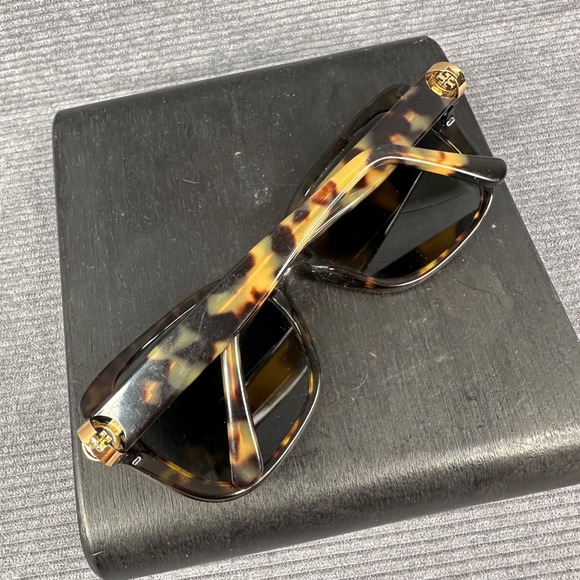 Tory Burch Sunglasses TY 7022 1111/13 Tortoise Shell Gold Logo Frames Only - Picture 8 of 9